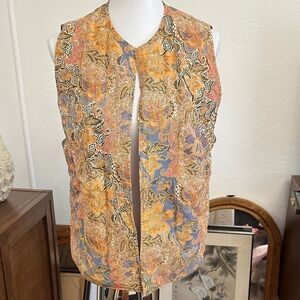 Floral Sleeveless Women's vest